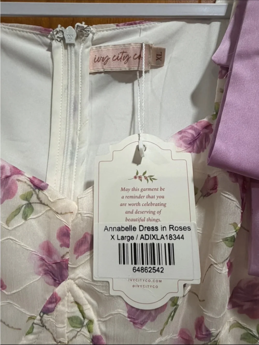 Ivy city annabelle dress in roses X-Large